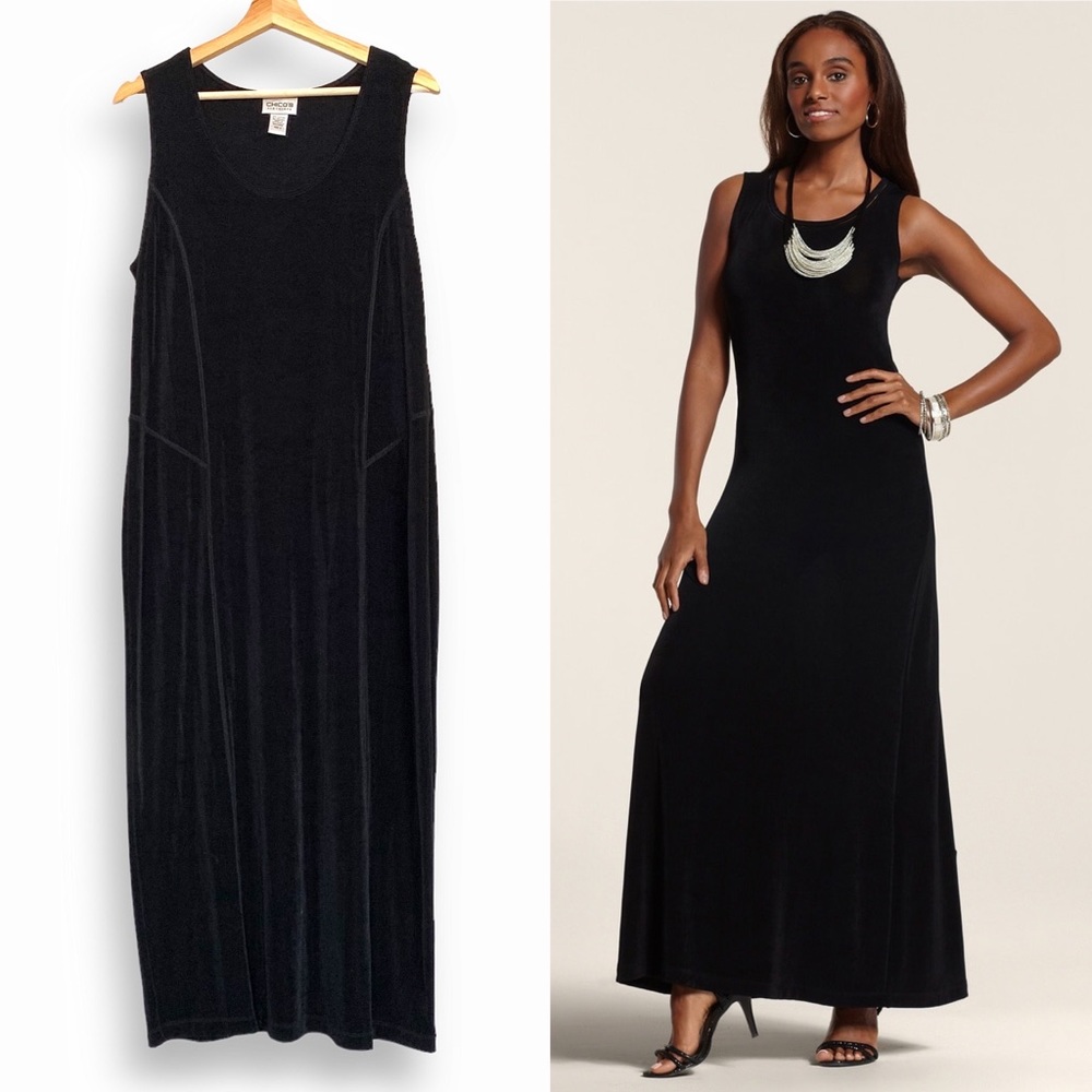 Chico's Travelers Ribbed Maxi Dress